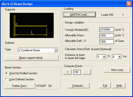 Mech-Q beam design software
