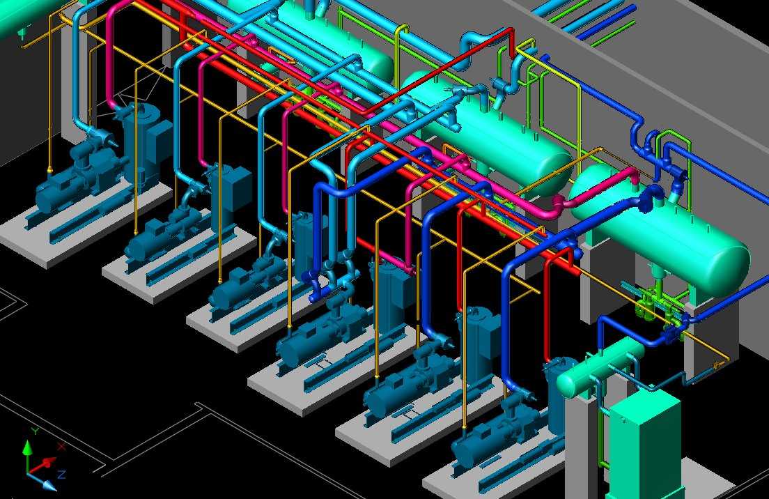 Piping layout done using Mech-Q