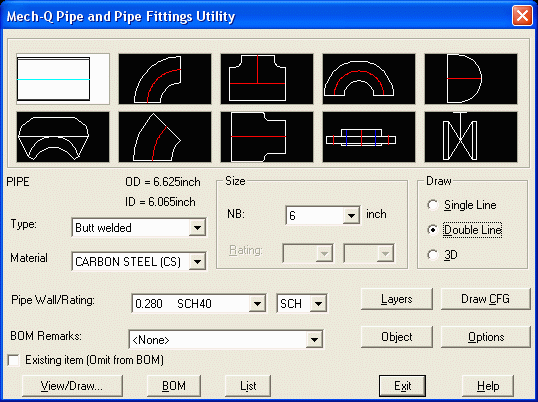 Mech-Q 2d and 3d Piping software